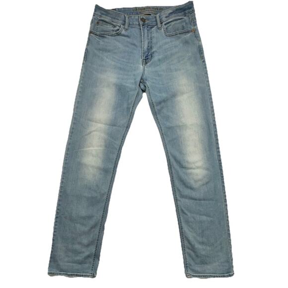 American Eagle Mens Relaxed Straight Extreme Flex Light Blue Jeans Size 32 X 34 - Picture 1 of 11